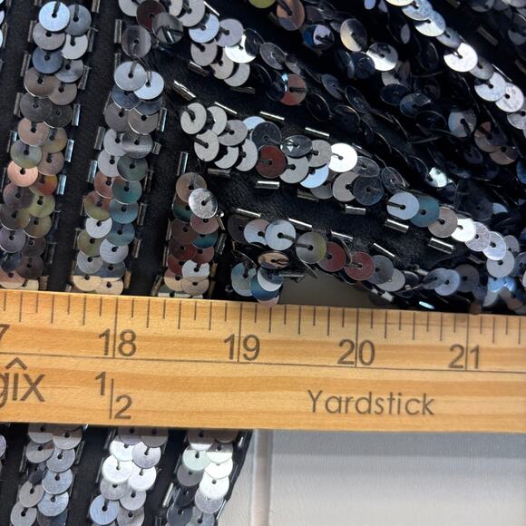 Vintage Three Flaggs Womens Glam Sequins Silk Old Money Top Size S Cocktail - Picture 4 of 7